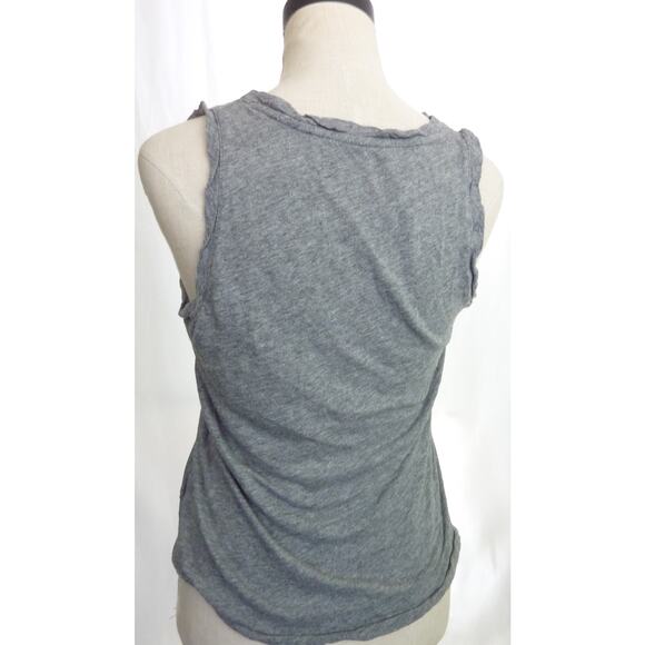 Madewell Gray V-Neck Tank Top XXS - Picture 3 of 5